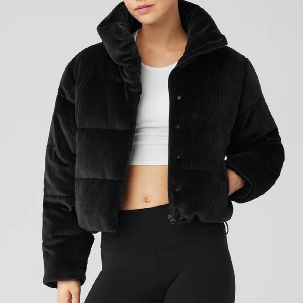 Alo Yoga Ribbed Velour Gold Rush Puffer, M